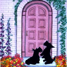 Схема вышивки «Синди Линч скотчи у двери»