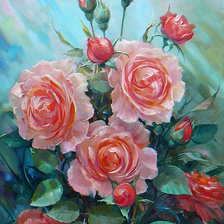 Схема вышивки «розы»