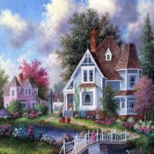 Схема вышивки «пейзаж»