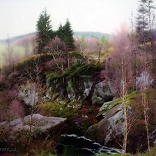Схема вышивки «Пейзаж. TAOSHI HU»
