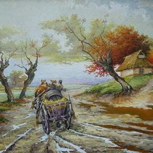 Схема вышивки «jesienne błota»