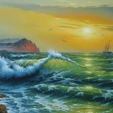 Схема вышивки «Морской прибой»