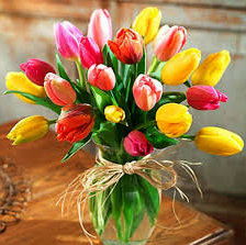 Схема вышивки «тюльпаны в вазе»