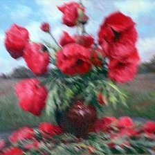 Схема вышивки «букет маков ( с картины)»