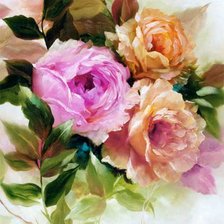 Схема вышивки «цветочный натюрморт»