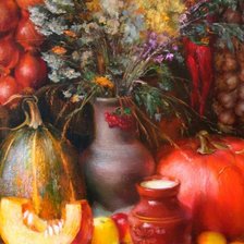 Схема вышивки «тыква»