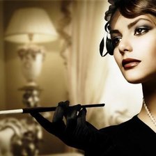 Схема вышивки «Девушка»