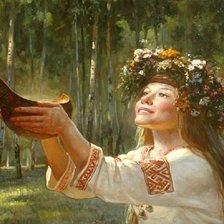 Схема вышивки «Девушка»