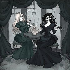 Схема вышивки «Сёстры Блэк»