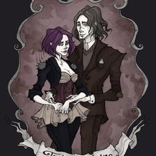 Схема вышивки «Нимфадора  Тонкс и Ремус Люпин»