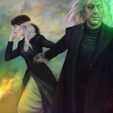 Схема вышивки «Битва за Хогвартс. Малфои.»