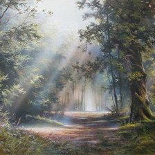 Схема вышивки «лес»