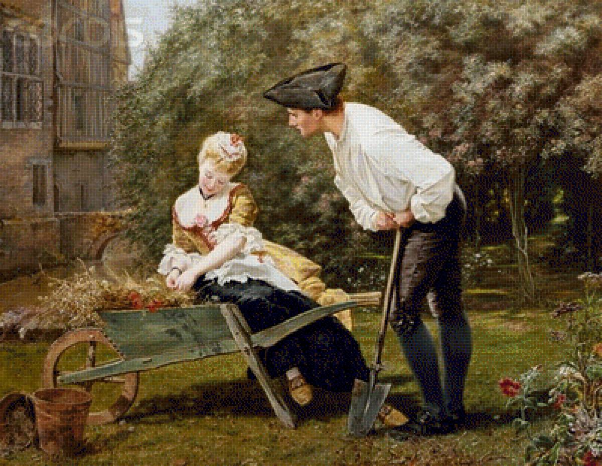 В саду - живопись - предпросмотр