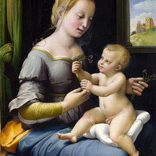 Схема вышивки «Мадонна с гвоздиками»