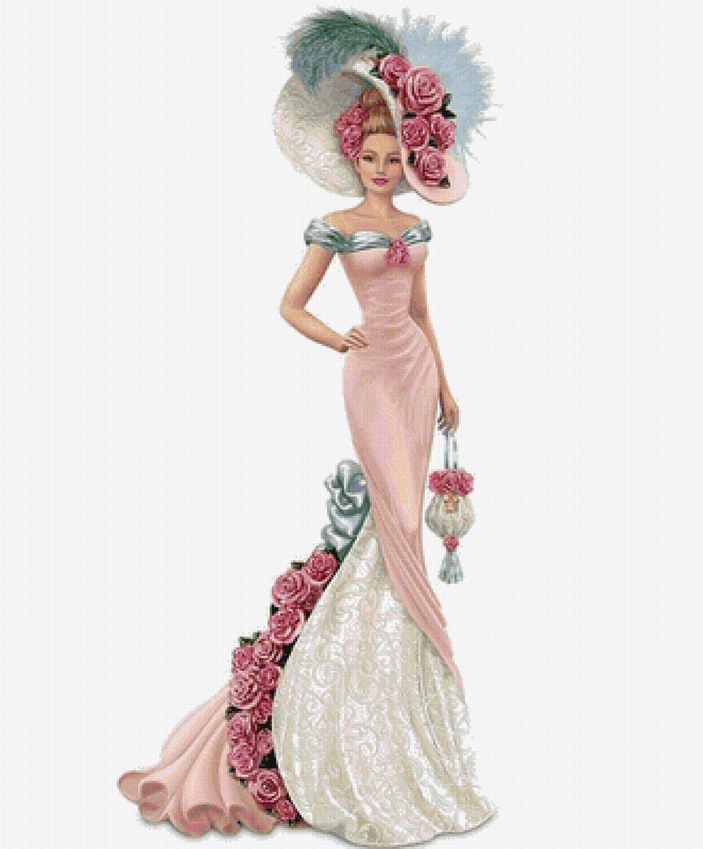 Леди в розовом - девушка, дама - предпросмотр