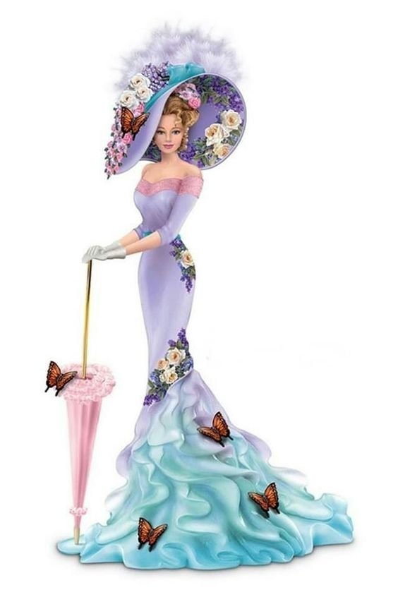 Леди в голубом - дама, девушка - оригинал