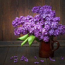 Схема вышивки «Кружка сирени»