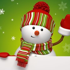 Схема вышивки «Снеговик»