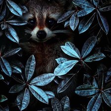 Схема вышивки «енот»