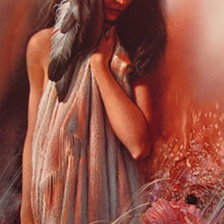 Схема вышивки «она»