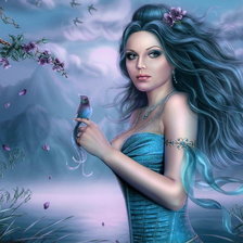 Схема вышивки «Раскаяние птица»