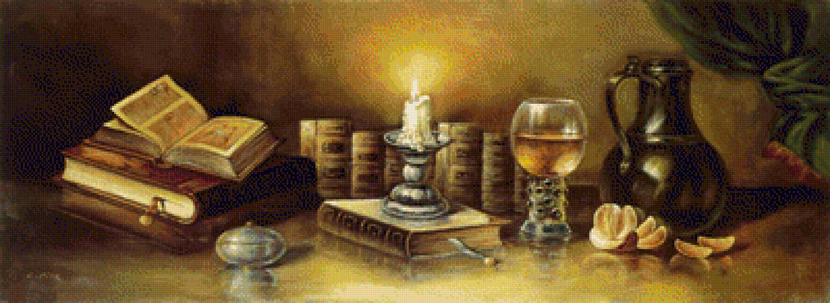 Свеча - натюрморт - предпросмотр