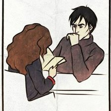 Схема вышивки «Гермиона Грейнджер и Том Реддл»