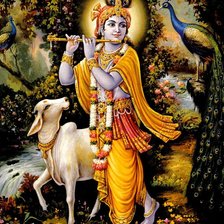 Схема вышивки «Кришна с флейтой»