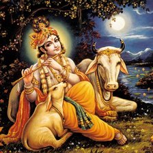 Схема вышивки «Кришна с флейтой»