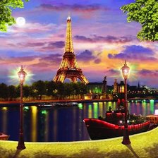 Схема вышивки «Вечерний Париж»