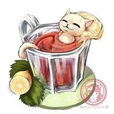 Схема вышивки «Котик в стакане»