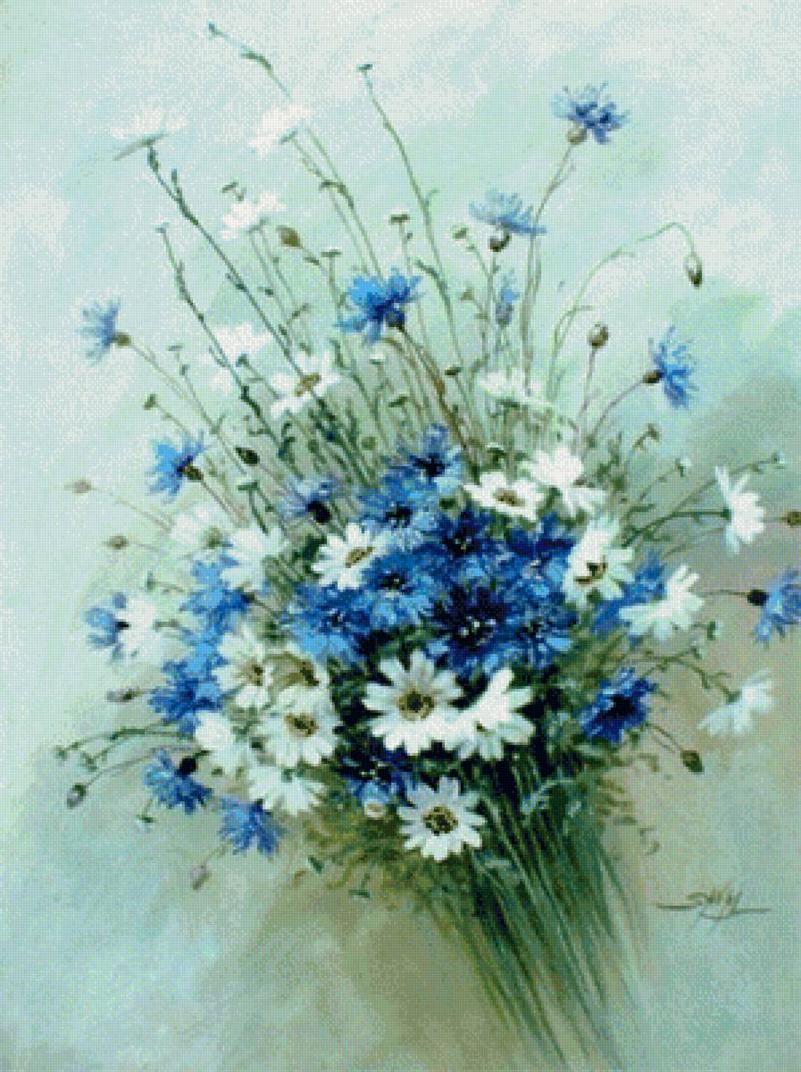 Полевые цветы - арты, рисунки, цвета, картины - предпросмотр