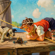 Схема вышивки «чудо-юдо рыба-кит»