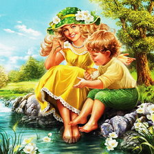 Схема вышивки «у ручья»