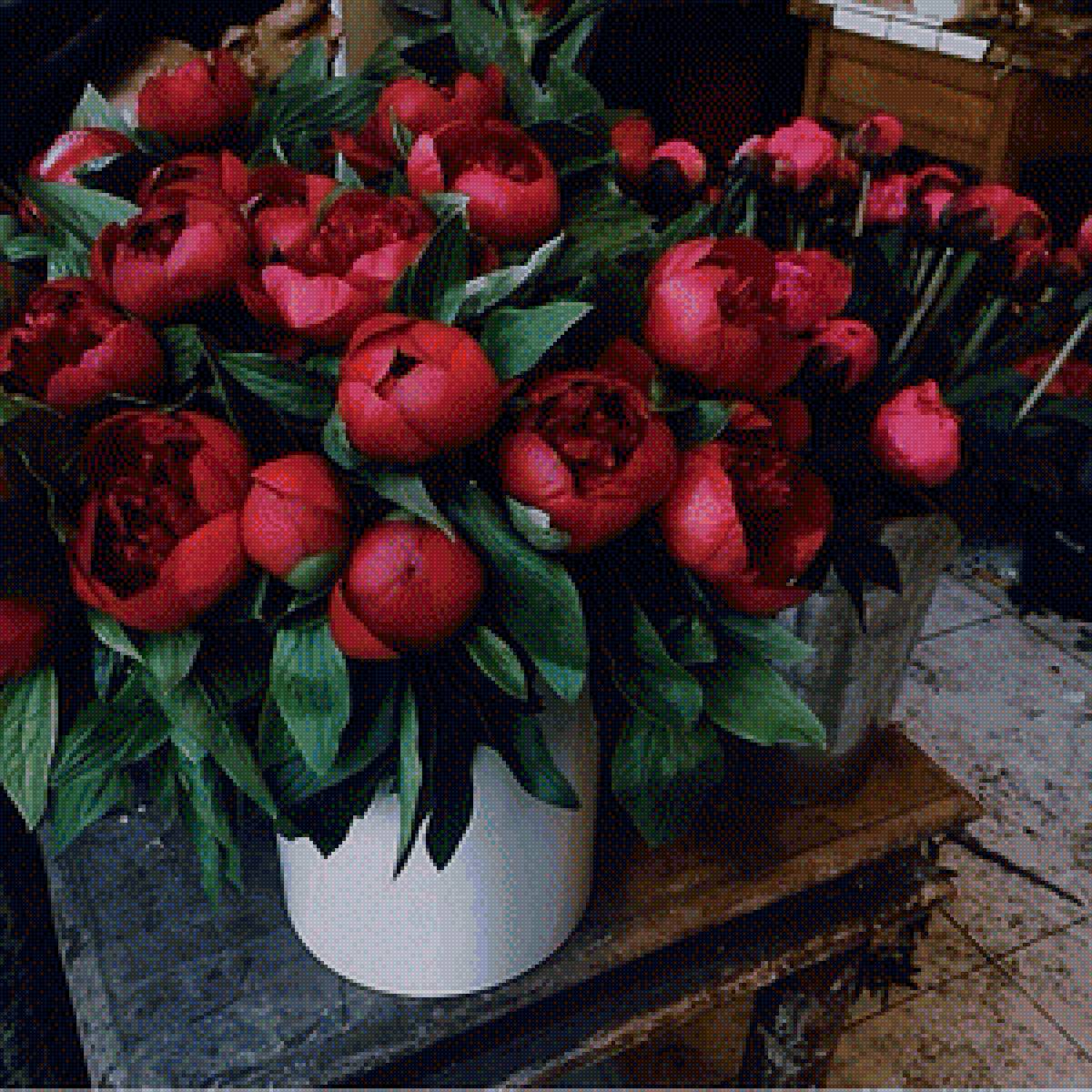 пионы - букет, пионы, цветы - предпросмотр