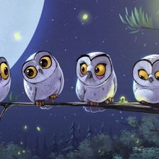 Схема вышивки «совушки-подружки»