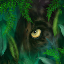 Схема вышивки «взгляд джунглей»