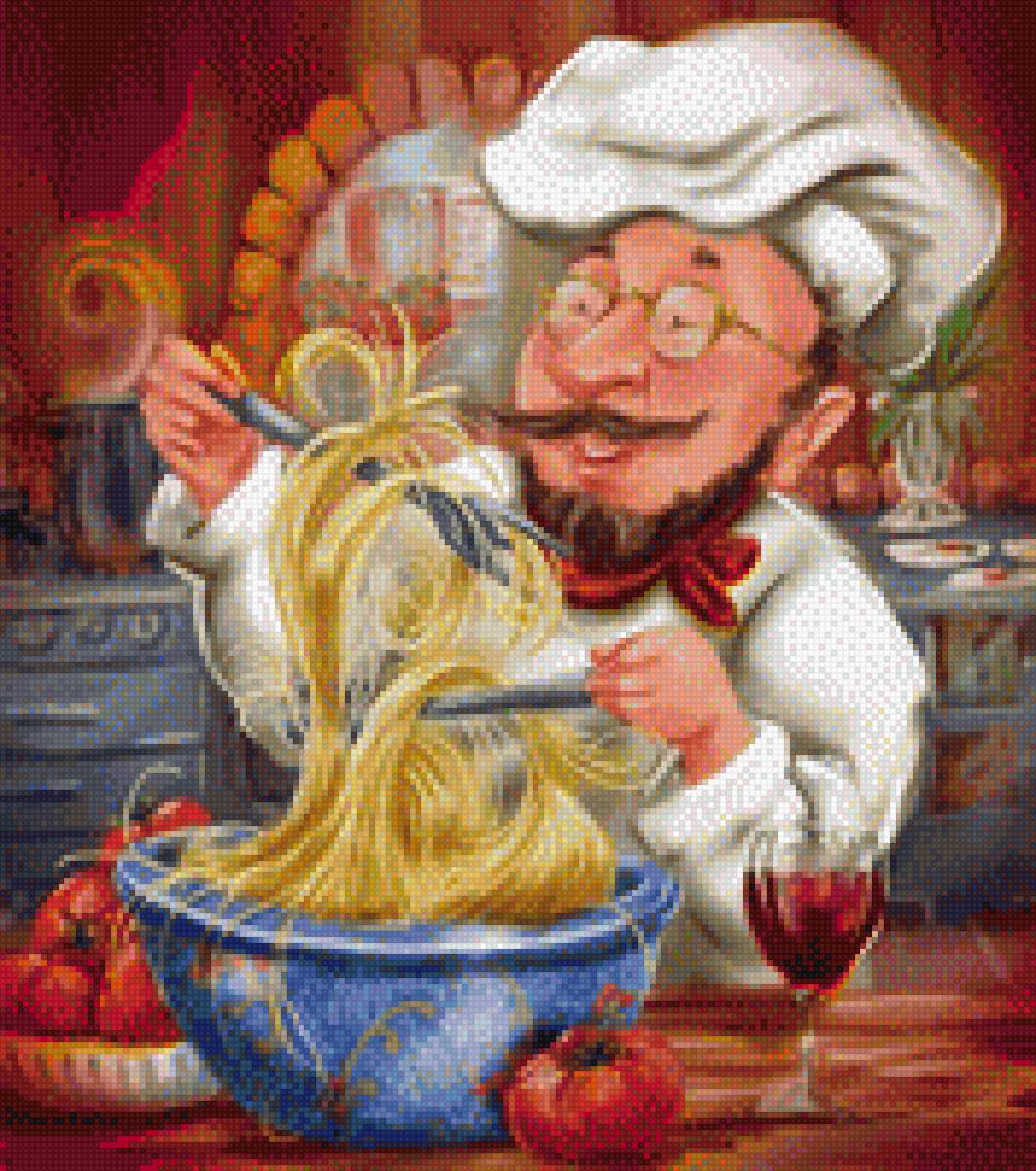 Готовим пасту - паста, кулинария, повар, кухня - предпросмотр