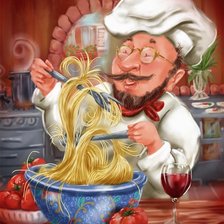 Схема вышивки «Готовим пасту»