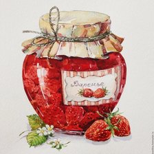 Схема вышивки «Клубничное варенье»