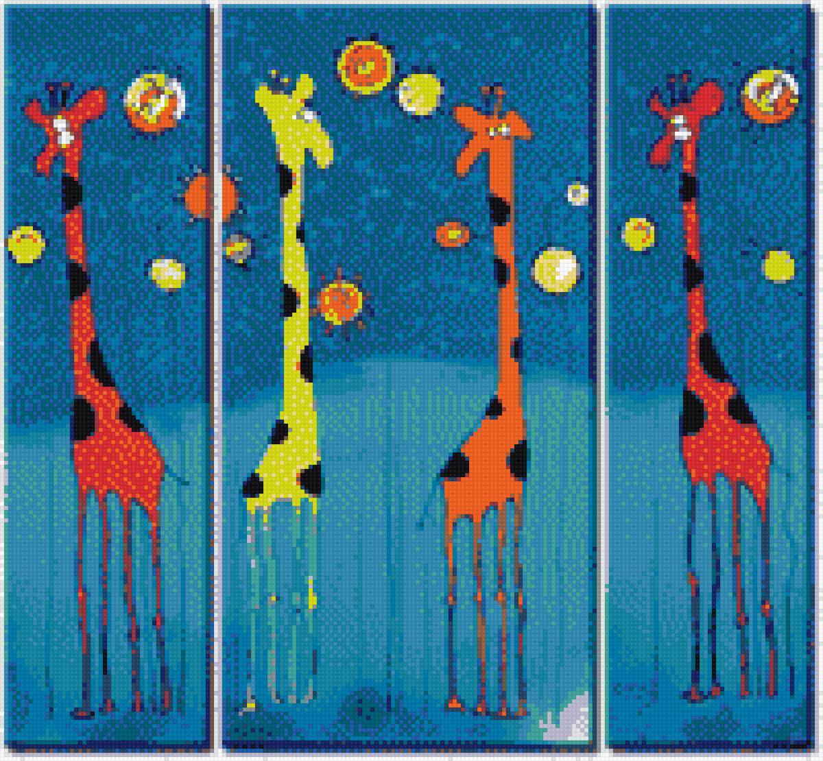 жирафики - жираф, жирафики, животные, животный мир - предпросмотр