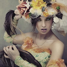 Схема вышивки «Девушка»