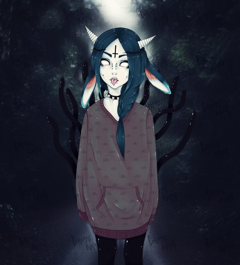 Необычное - тьма, необычно, девочка - оригинал