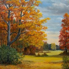 Схема вышивки «бабье лето»