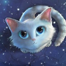 Схема вышивки «Котик»