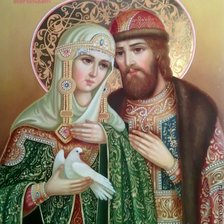 Схема вышивки «Князь Петр и княгиня Феврония Муромские»