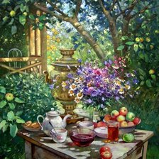 Схема вышивки «самовар»