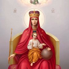 Схема вышивки «Икона божий матери державная»