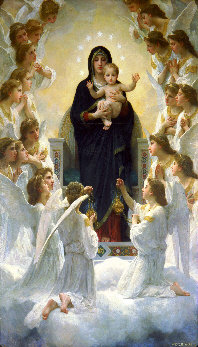 Мадонна с Ангелами. - живопись, эпоха возрождения. - оригинал