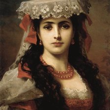 Схема вышивки «дама»